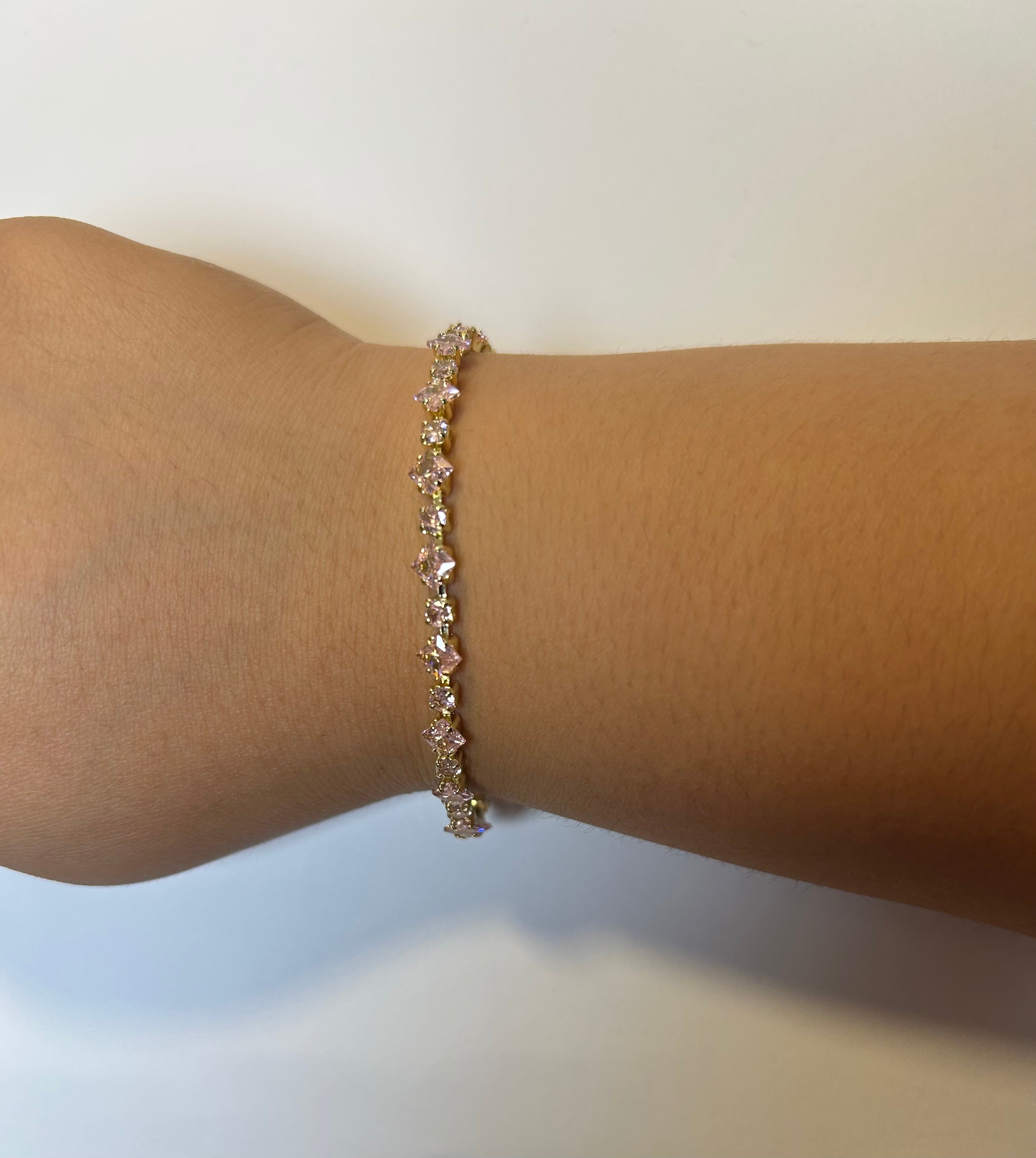 Diamond Crystal Tennis Bracelet