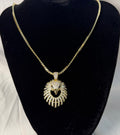 Iced-Out Eagle Pendant Necklace 20"
