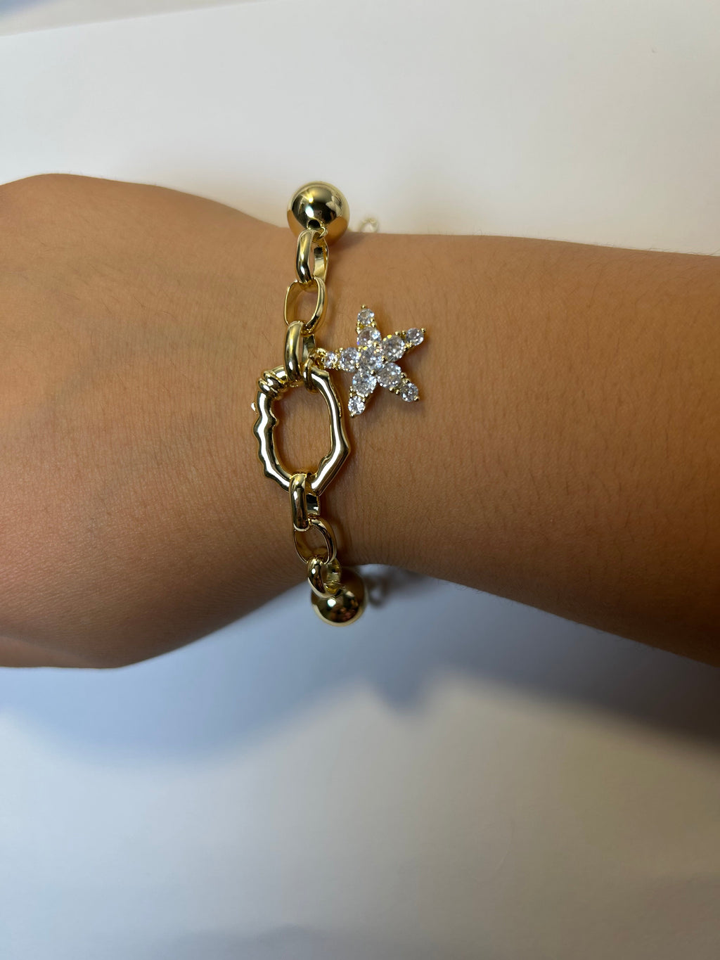 Gold Star Charm Bracelet