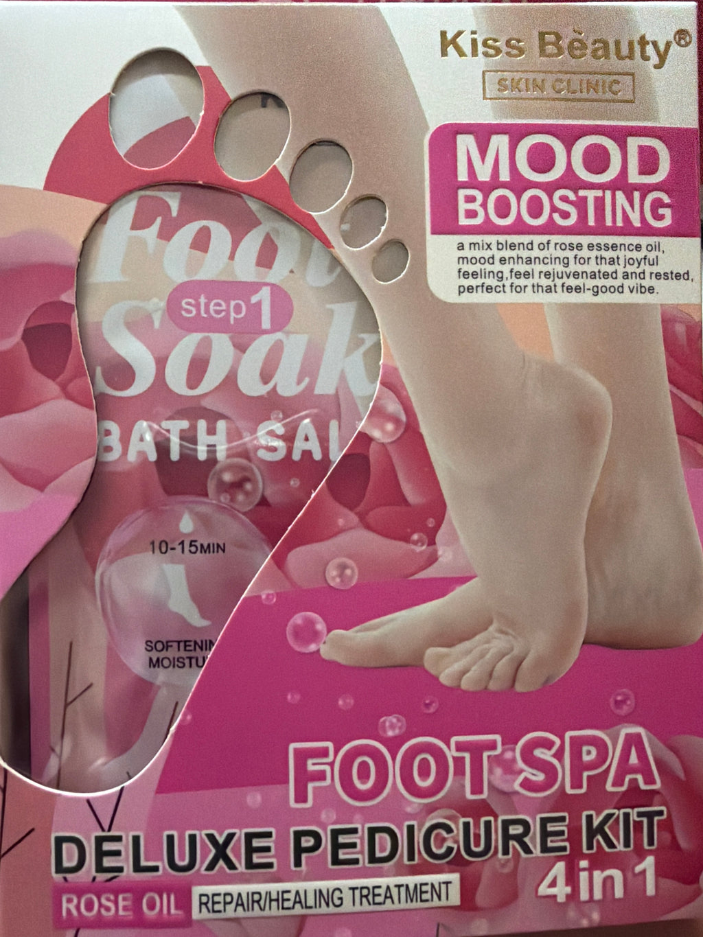 Kiss Beauty Foot Spa Deluxe Pedicure Kit 4-in-1