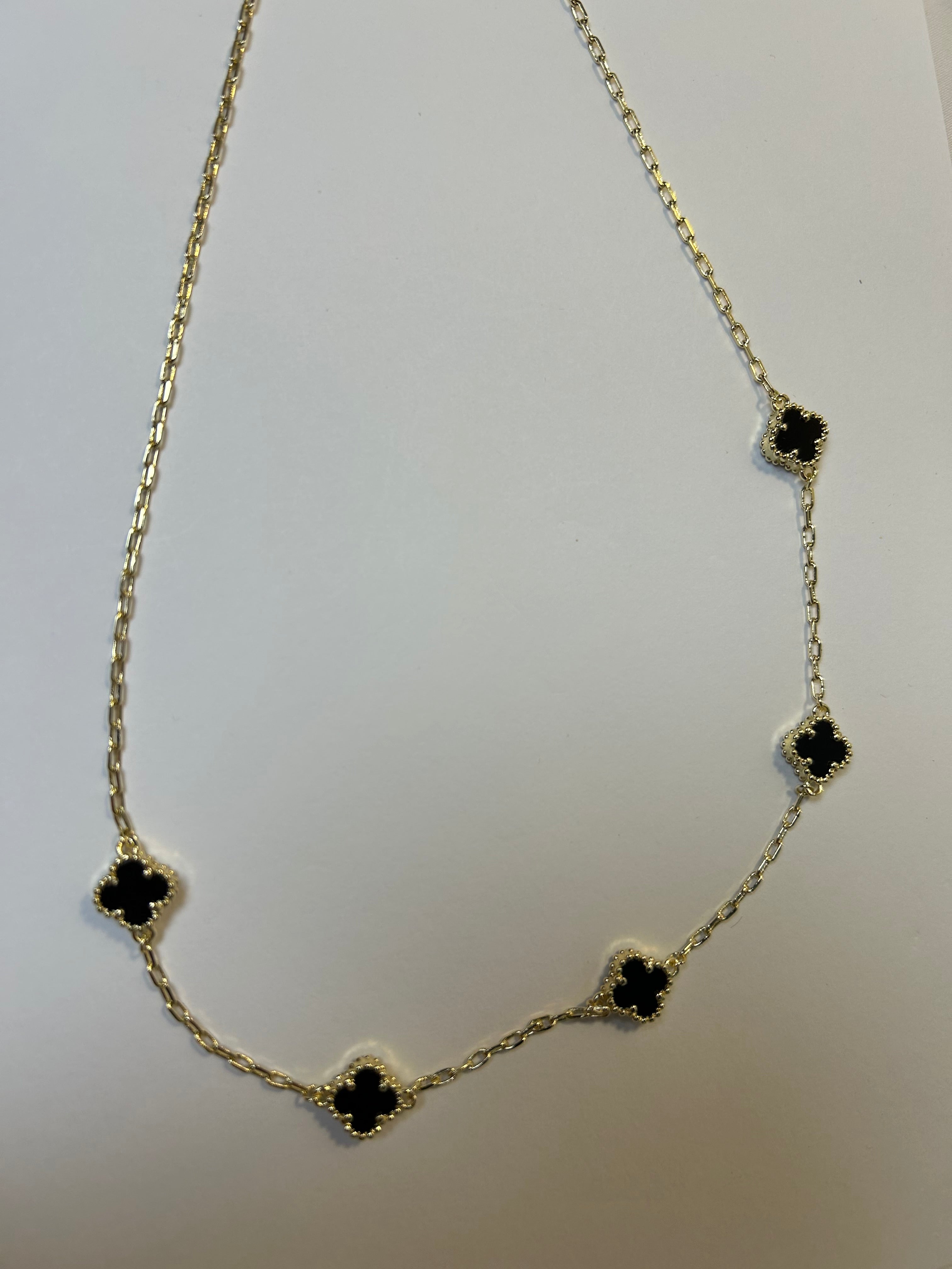 Black Clover Gold Chain Jewelry