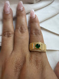 Men's Emerald Green Stone Ring
