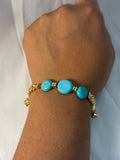 Turquoise Stone Gold Bracelet