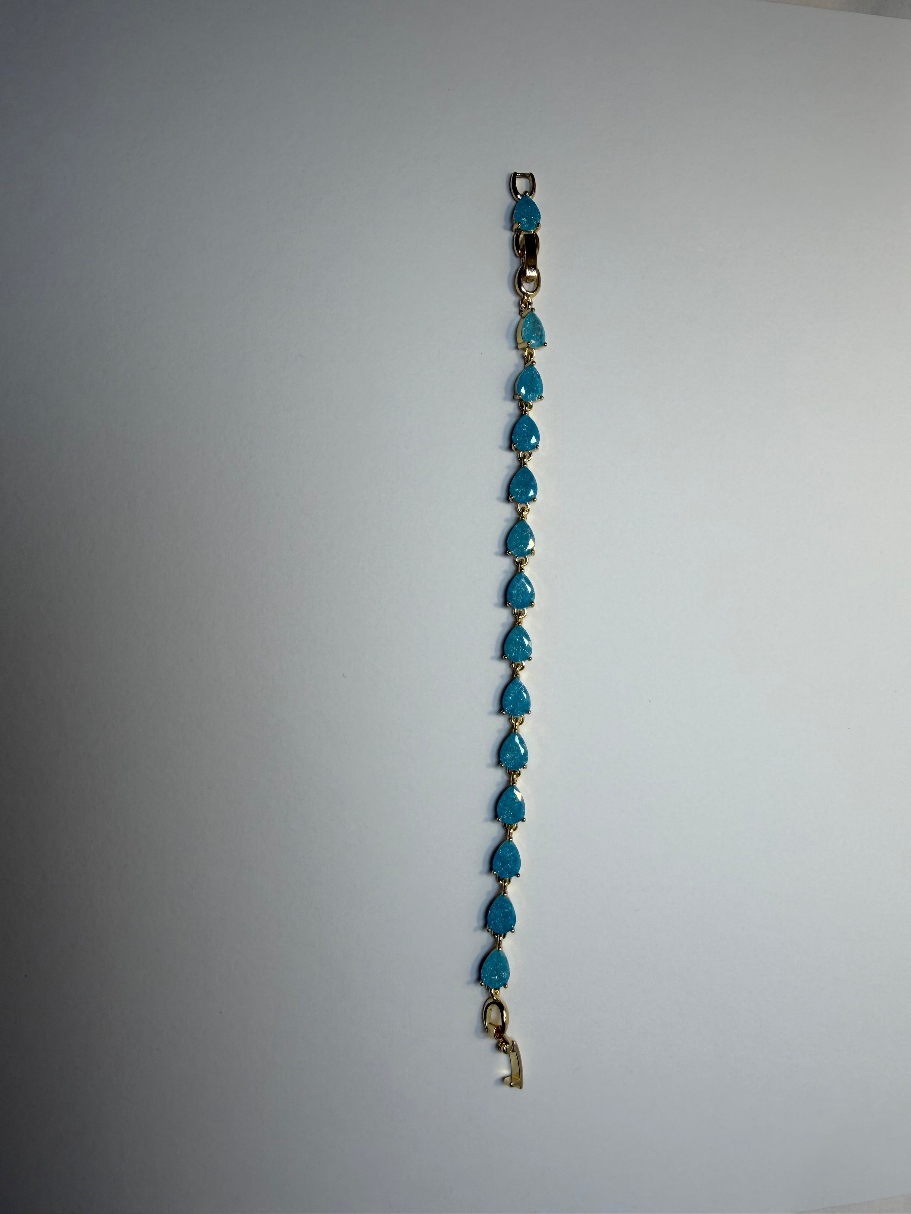 Turquoise Teardrop Tennis Bracelet