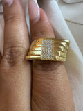 Men's Bold Pavé Gold Ring