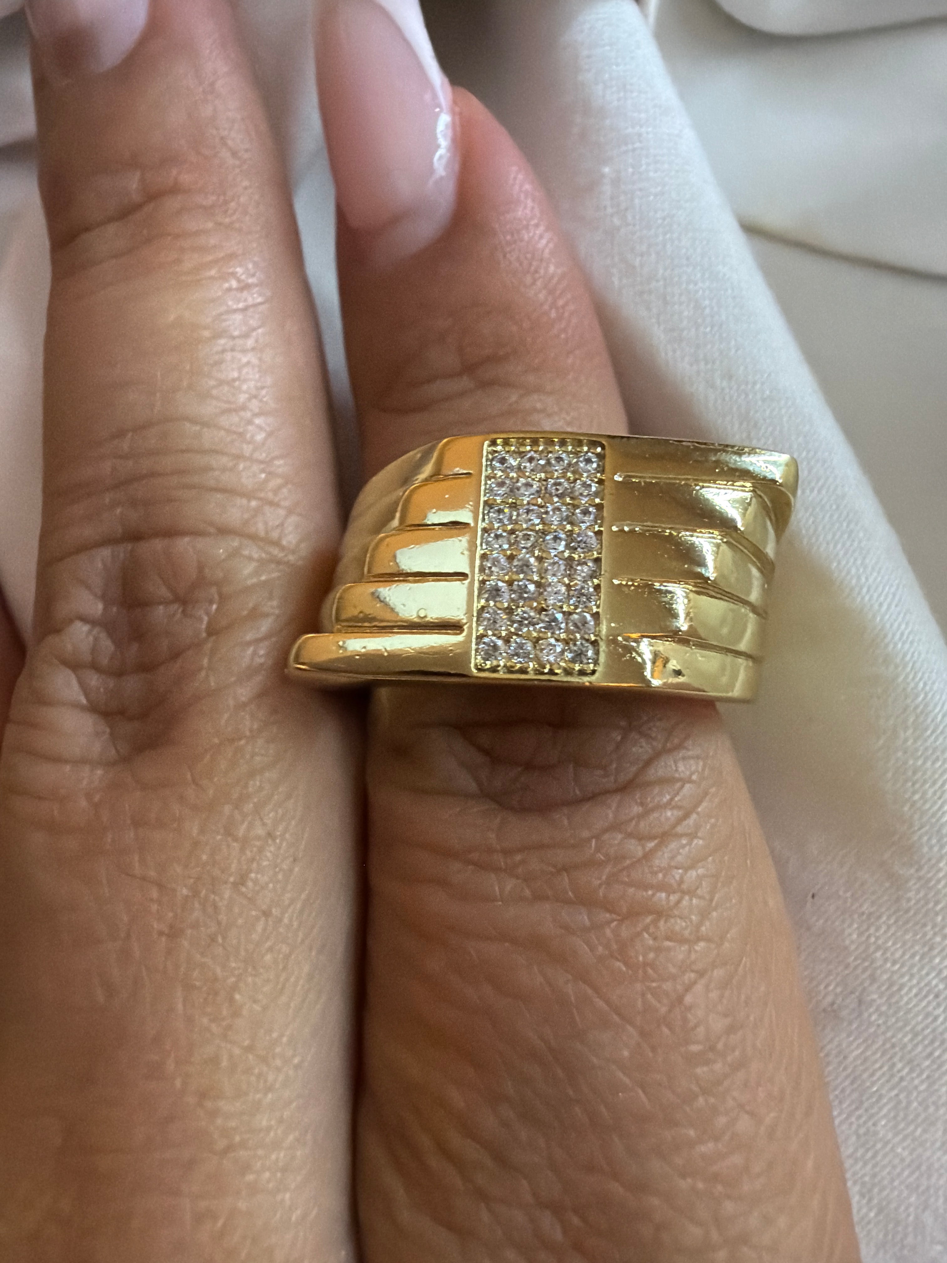 Men's Bold Pavé Gold Ring