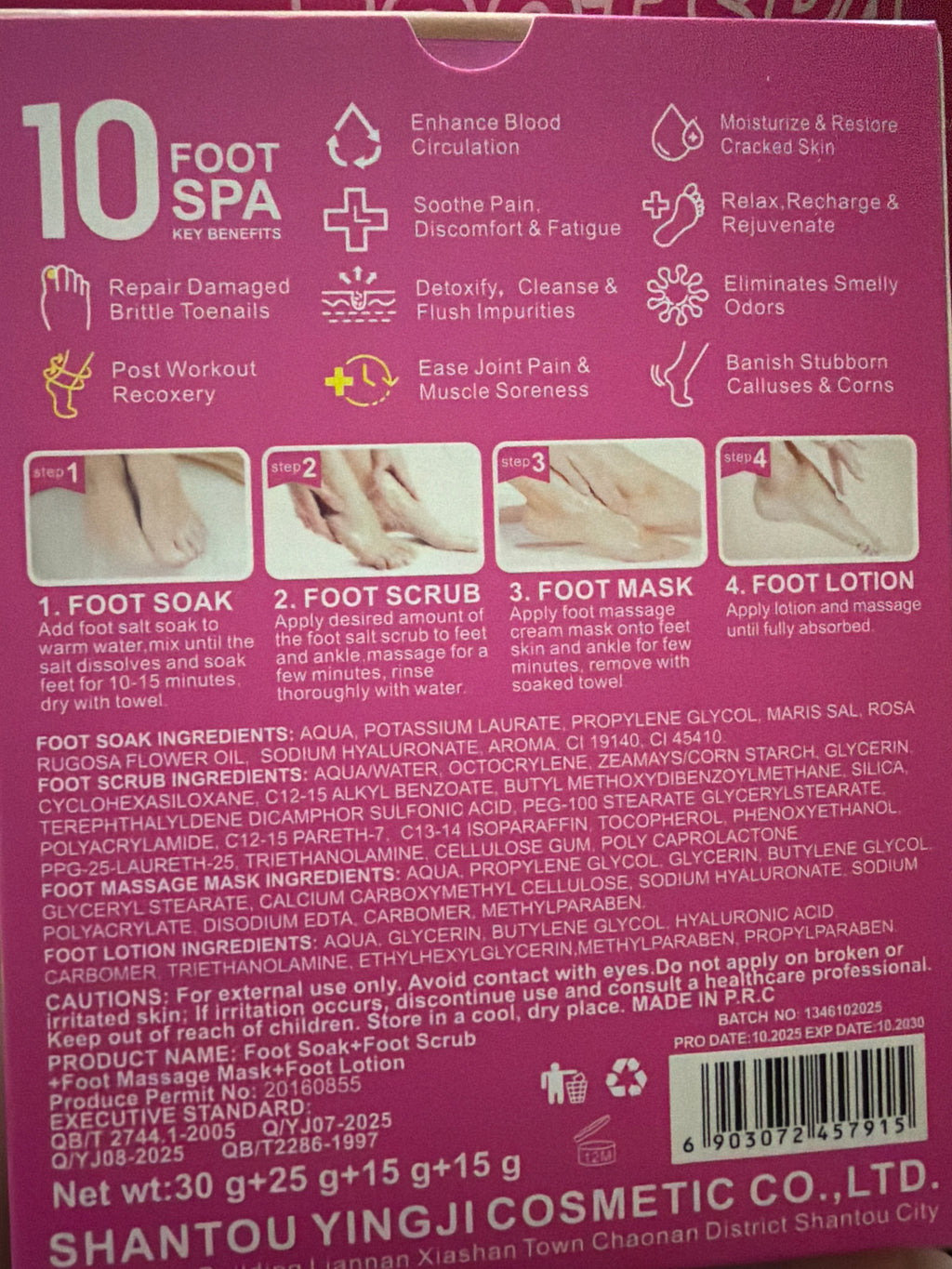 Kiss Beauty Foot Spa Deluxe Pedicure Kit 4-in-1