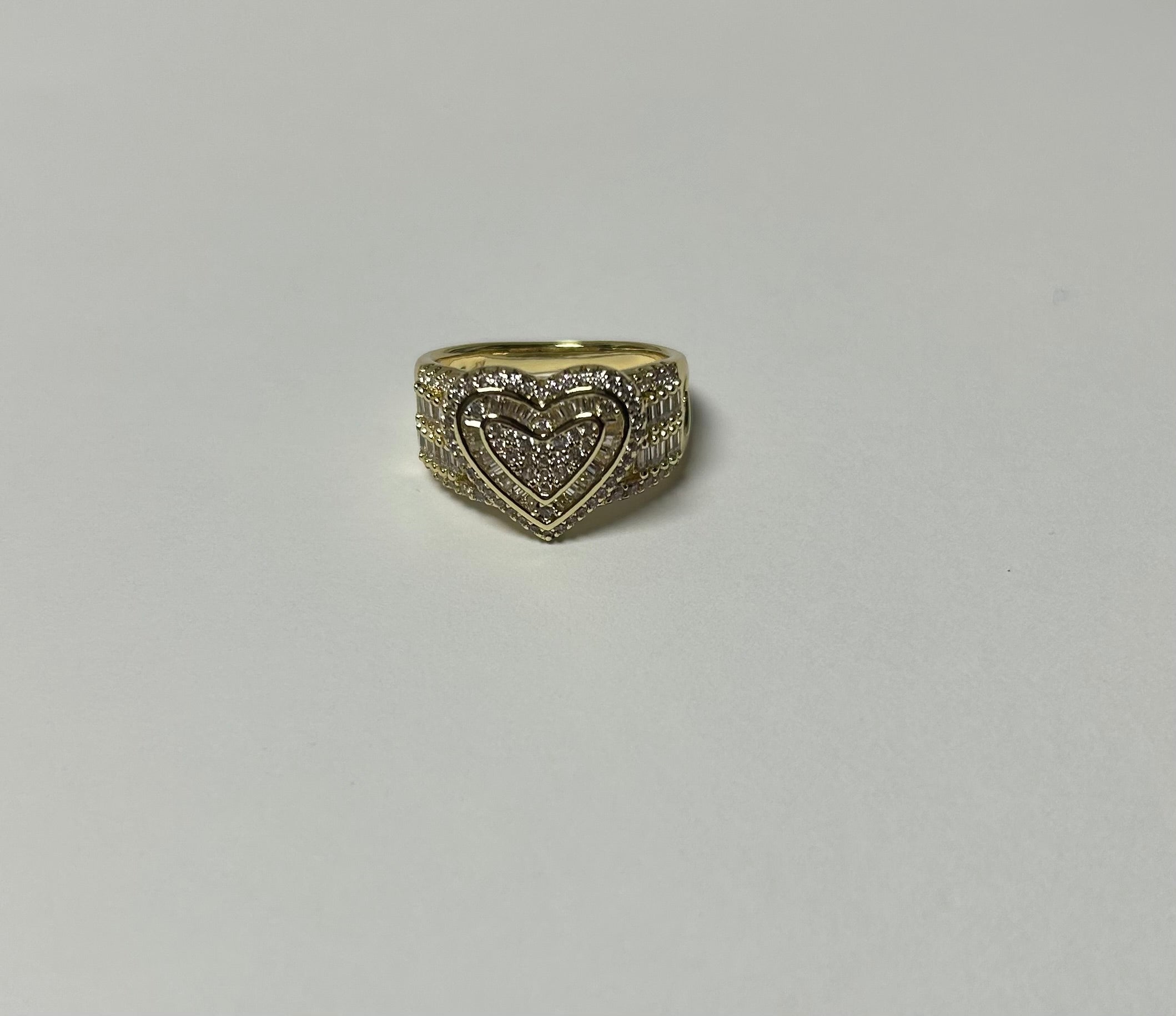Iced Out Heart Ring