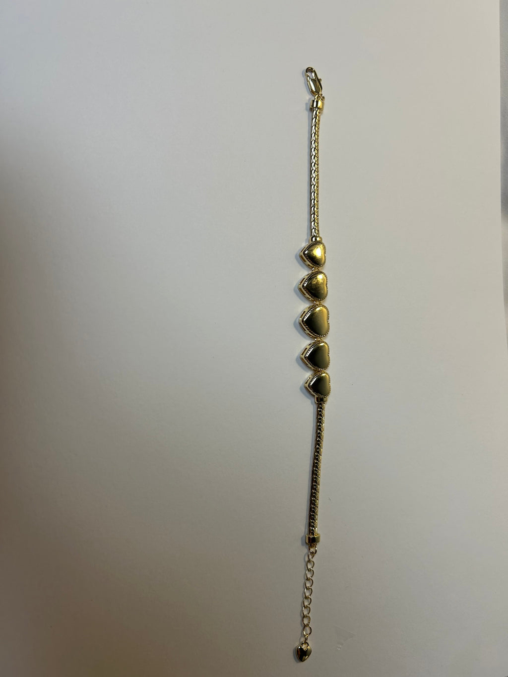 Gold Heart Link Bracelet