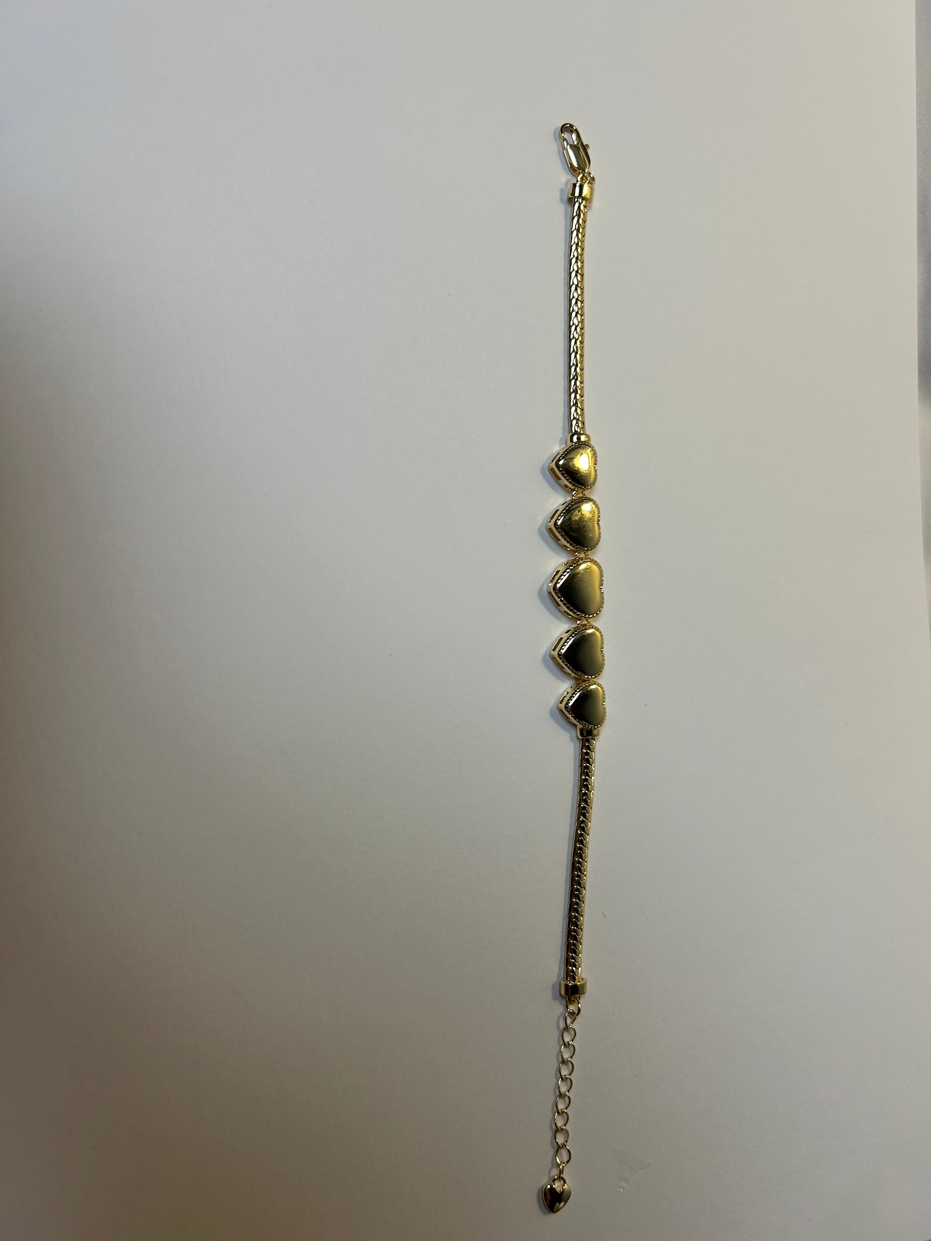 Gold Heart Link Bracelet