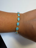 Turquoise Teardrop Tennis Bracelet