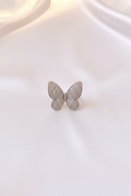 Anillo Mariposa Plateada - Flat Lay