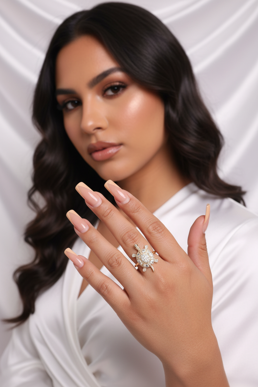 Anillo Tortuga Iced Out - Modelo