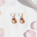 Aretes florales iluminados