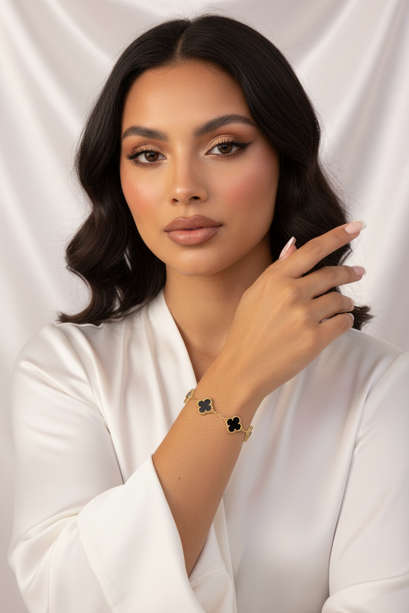 Black Clover Bracelet on Model