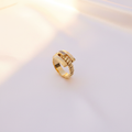 Bold Gold Statement Ring - Flat Lay