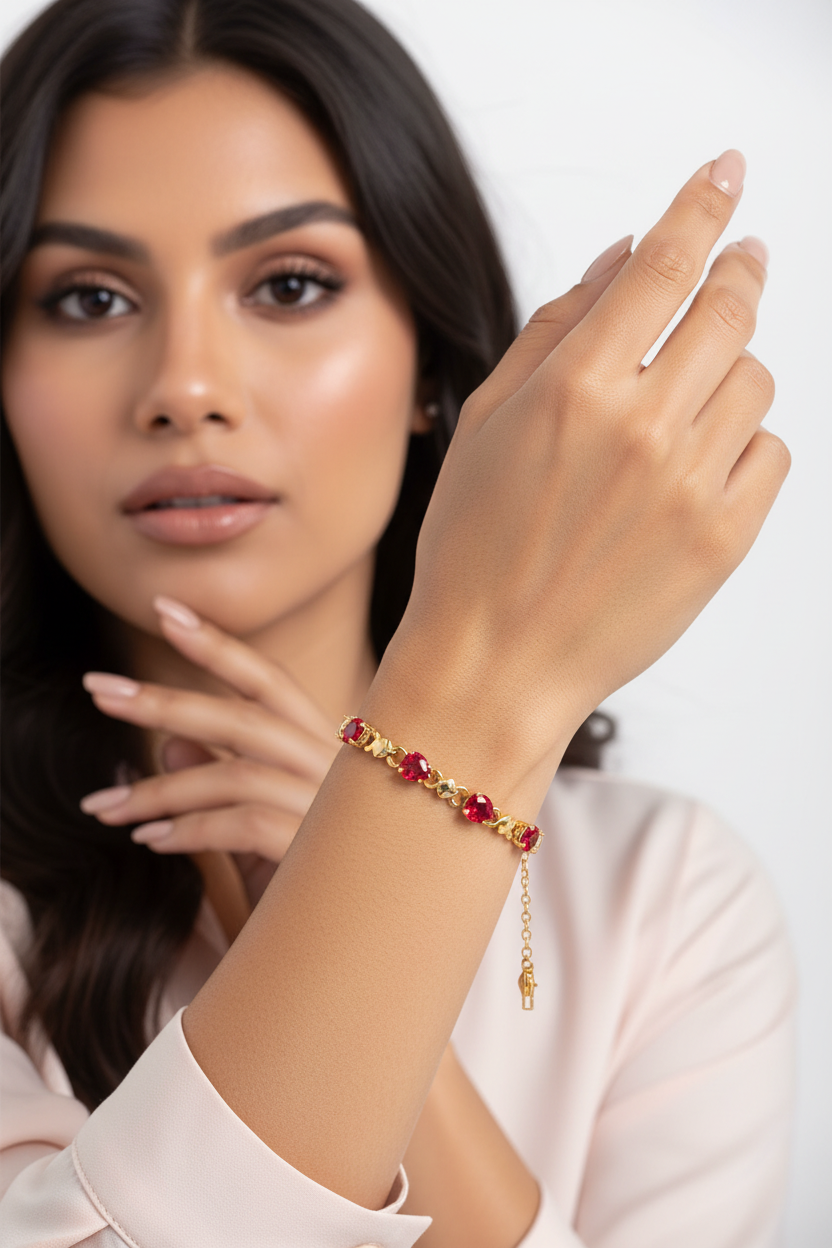 Brazalete Diamante Rojo Modelo