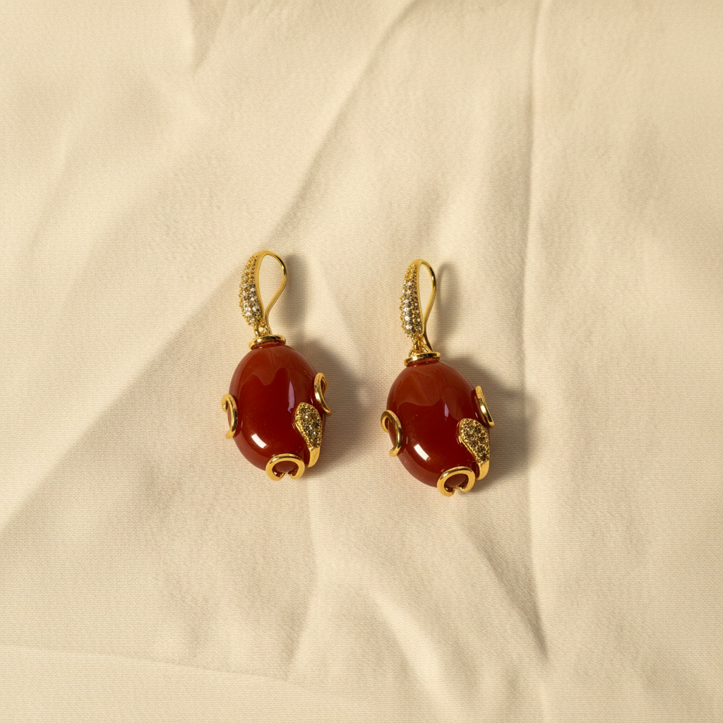 Carnelian Earrings - New Background
