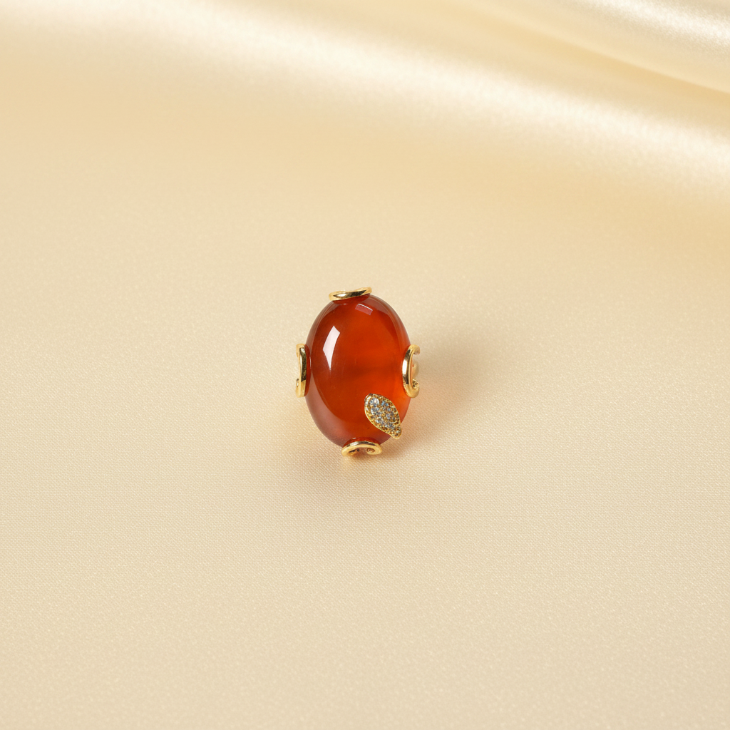 Carnelian Statement Ring Flat Lay