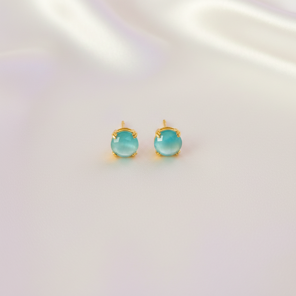 Cat Eye Earrings Flat Lay