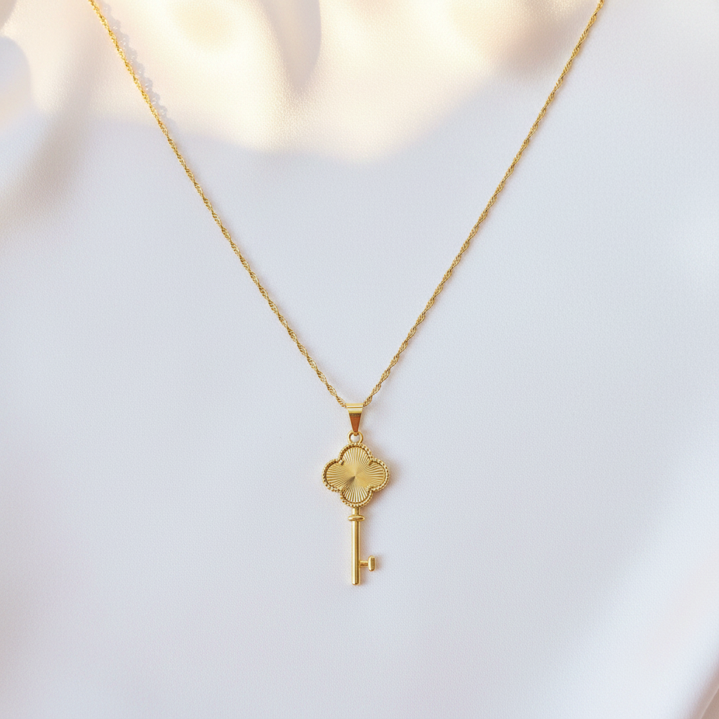 Clover Key Necklace