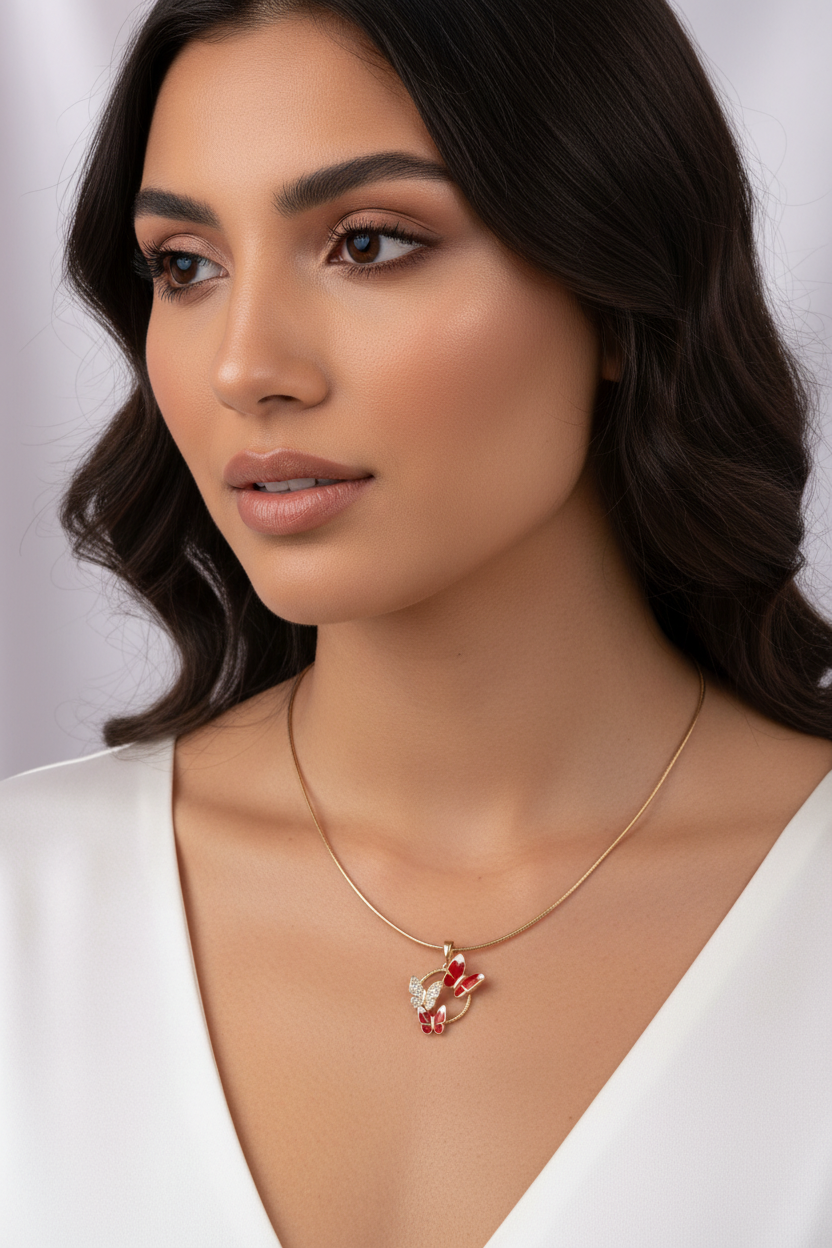 Collar mariposa mujer