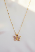 Collar Mariposa Virgen - Cadena Corazones