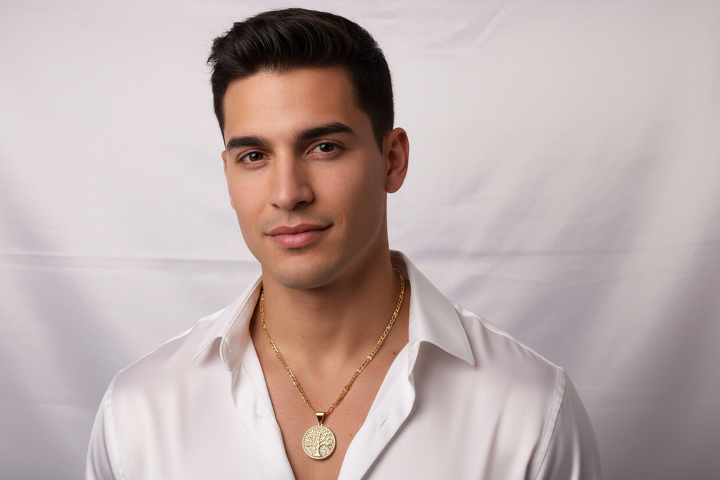 Collar Árbol de Vida con Modelo Hombre 2