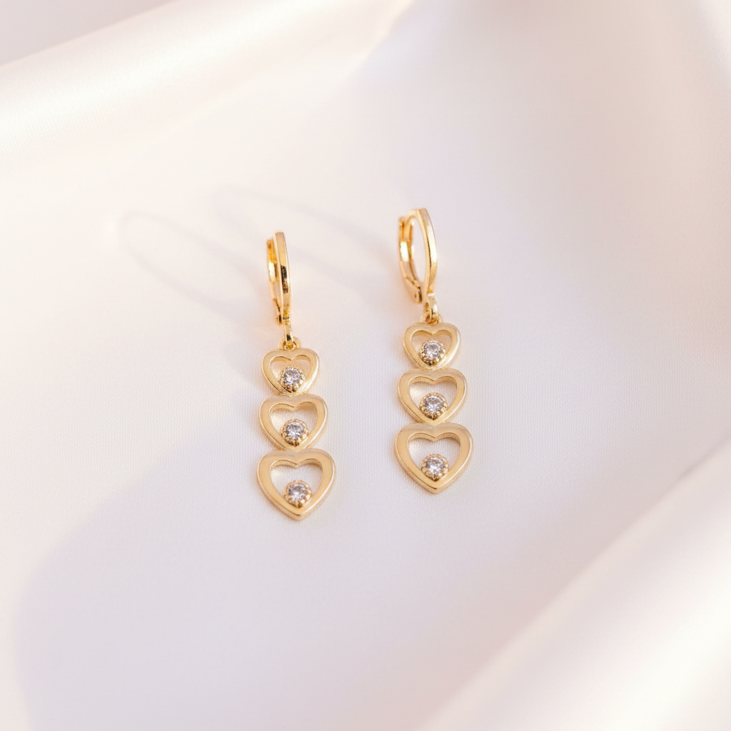 Flat Lay - Aretes Corazones