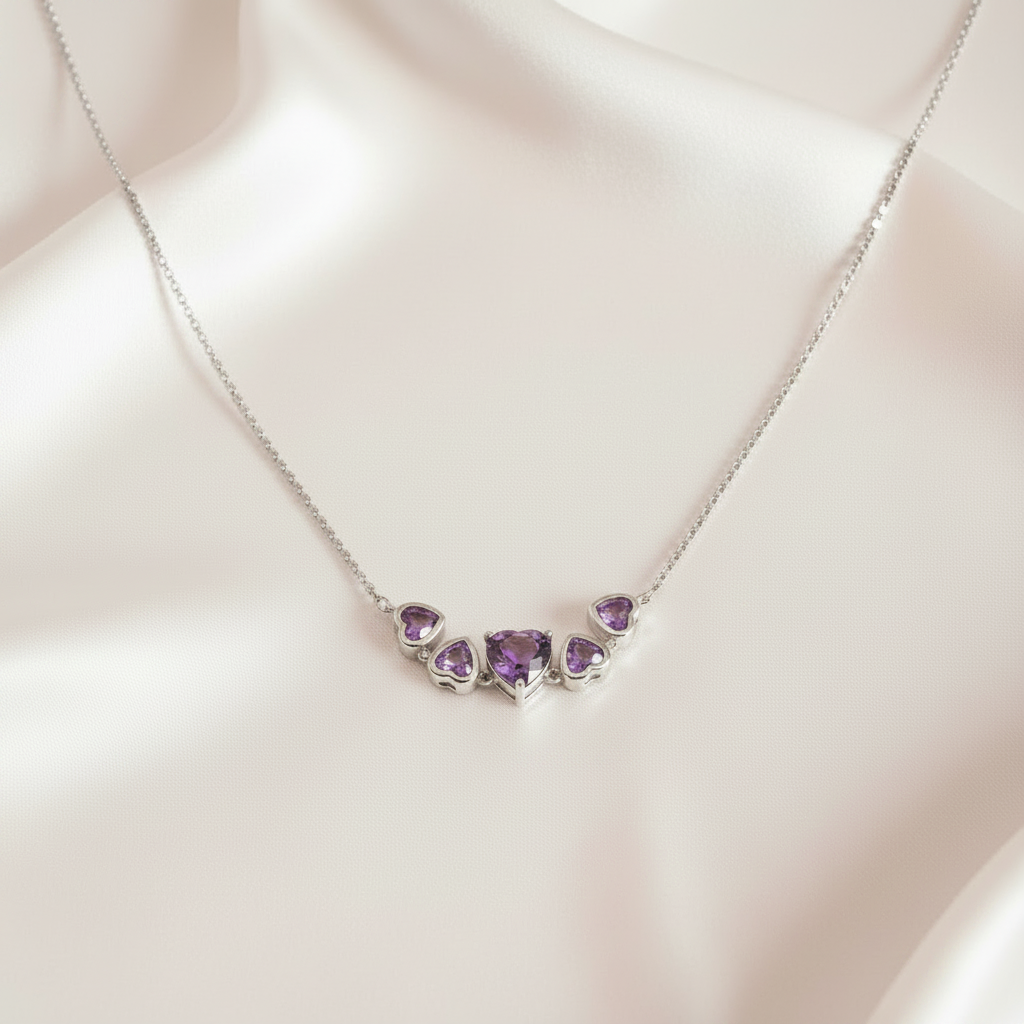Flat Lay Corazones Silver
