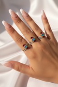Gold Snake Wrap Ring Set - Model