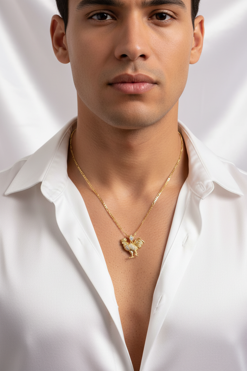 Hombre collar gallo
