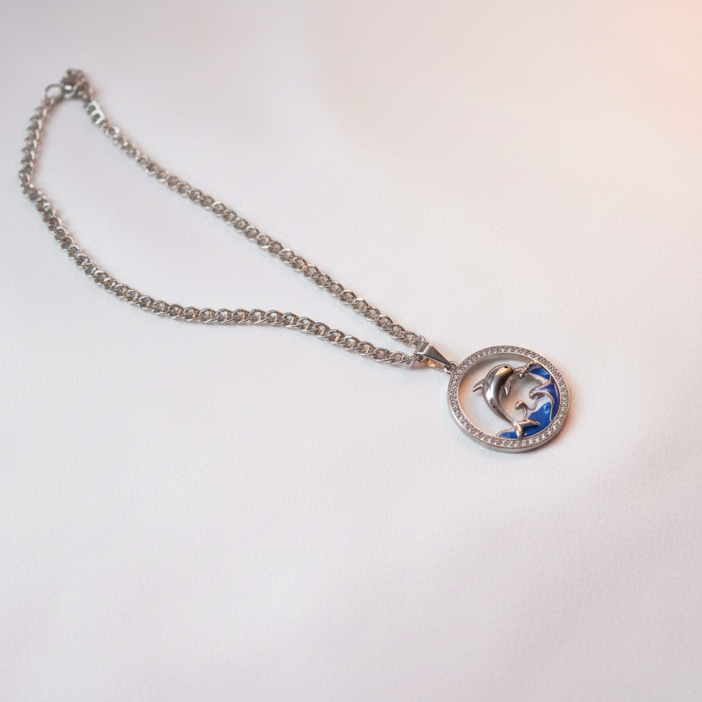 Dolphin Wave Necklace