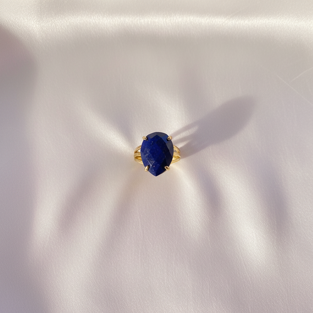 Lapis Lazuli Ring Flat Lay