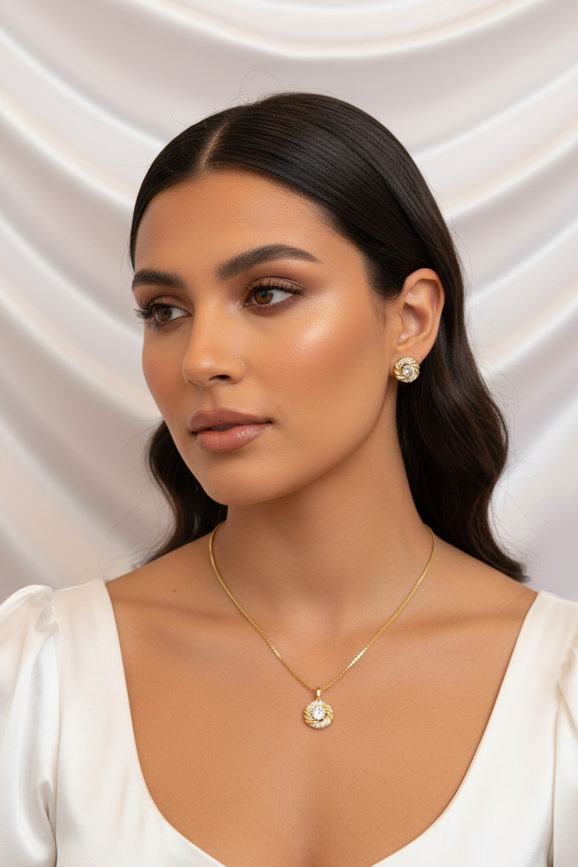 Modelo - Set Floral CZ