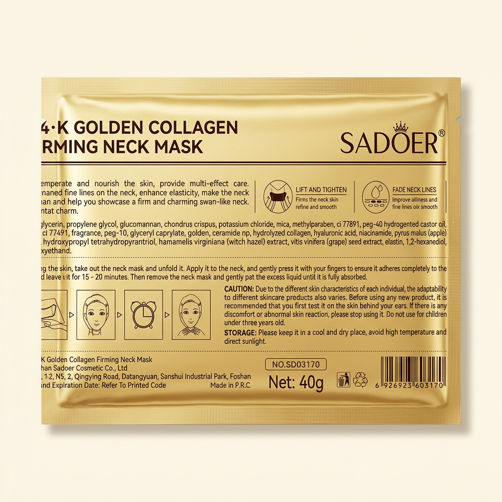 Neck mask package back