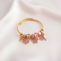 Pink Gold Charm Bracelet Flat Lay