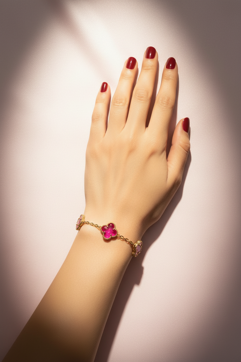 Pulsera fucsia seda