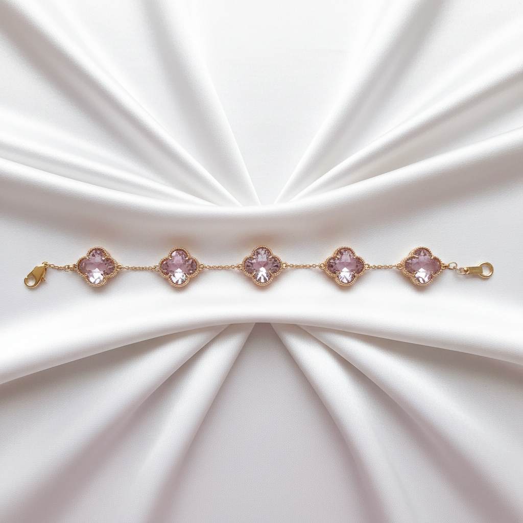 Pulsera Trébol Rosa