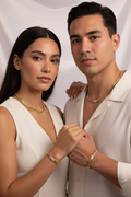 Set cadena cubana pareja con camisa