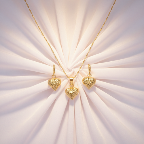Set Corazón Diamantado - Flat Lay