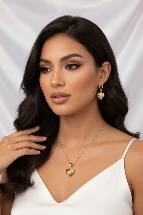 Set Corazón Diamantado - Modelo