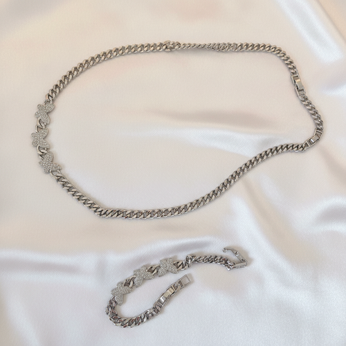 Set Cubano Silver Mariposas flat lay