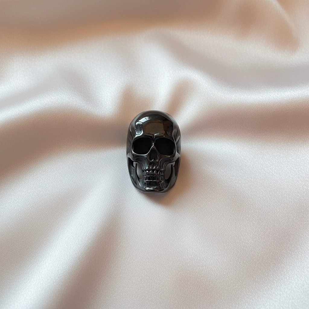 Skull Ring Flat Lay